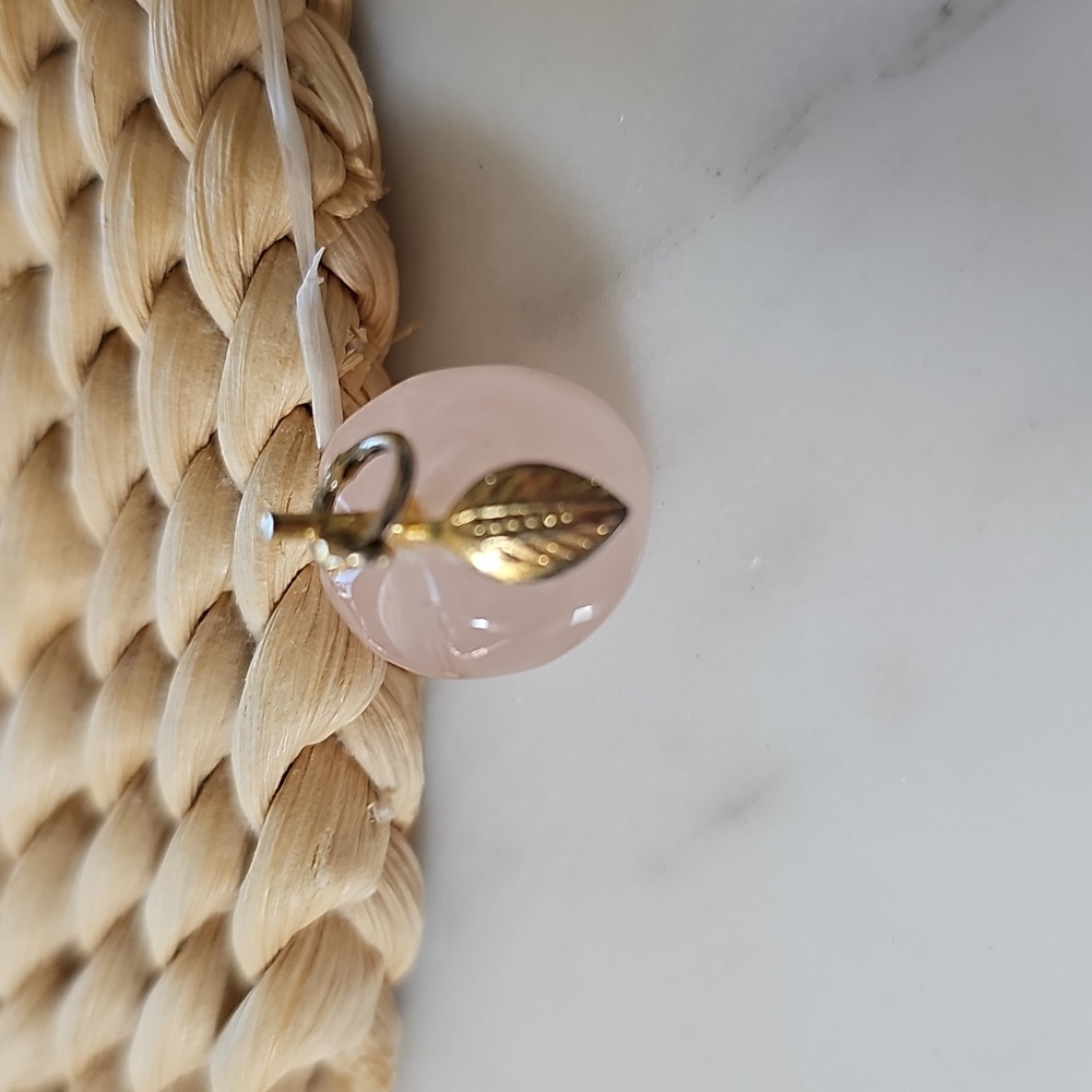 Adorable Rose Quartz Apple Pendant - Picture 5 of 6